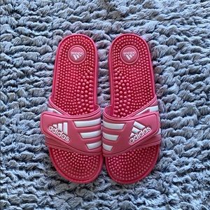 Pink Adidas Slides
